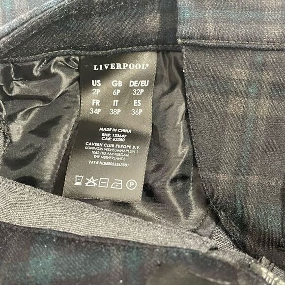 Liverpool Los Angeles Knit Kelsey Trousers in black / evergreen plaid - Women’s - Picture 5 of 6